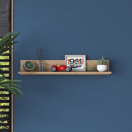 Ράφι τοίχου RANI 90x15 εκ. καφέ