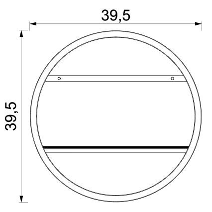 Ράφι τοίχου SHELF διάμετρος 39,5 cm δρυς
