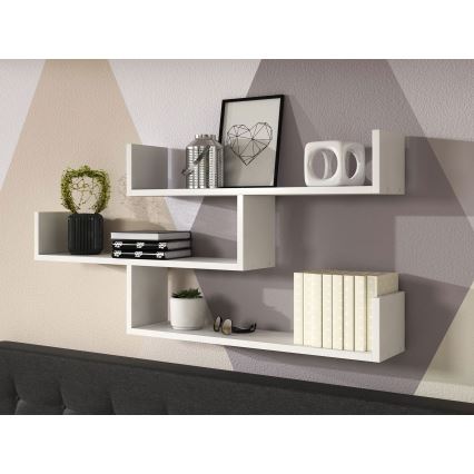 Ράφι τοίχου TRIO 119x55x18 cm λευκό