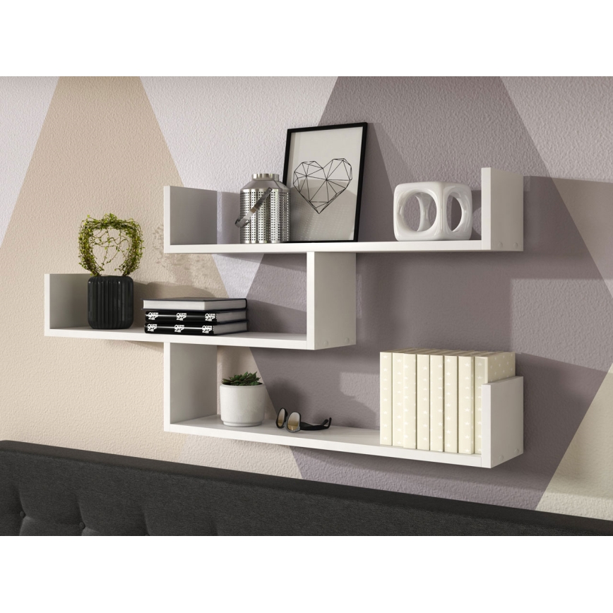 Ράφι τοίχου TRIO 119x55x18 cm λευκό
