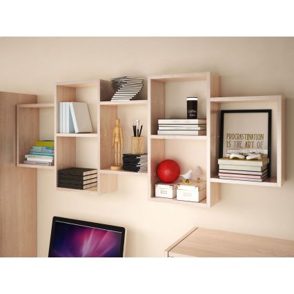 Ράφι τοίχου TRIO 65x161 cm sonoma δρυς