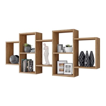 Ράφι τοίχου TRIO 65x161 cm wotan δρυς