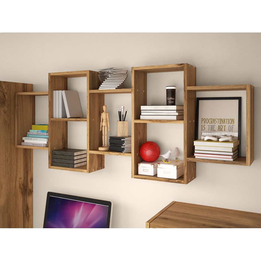 Ράφι τοίχου TRIO 65x161 cm wotan δρυς