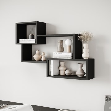 Ράφι τοίχου TRIO 87x54 cm γραφίτης
