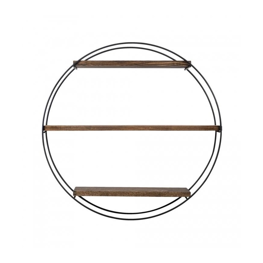 Επιτοίχιο ράφι TULIPA 60x15 εκ. έλατο/μαύρο