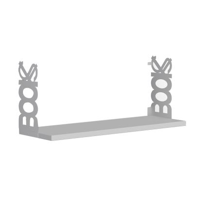 Ράφι τοίχου ΒΙΒΛΙΑ 20x72 cm γκρι