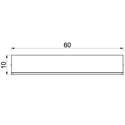 Ράφι τοίχου με φωτισμό LED SHELF 10x60 cm μαύρο