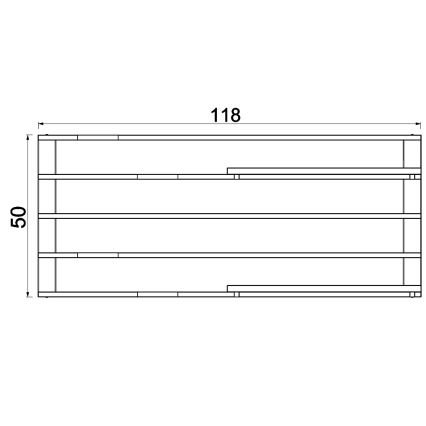 Ράφι τοίχου με γλάστρες και LED φωτισμός SHELF 50x118 cm μαύρο/καφέ/πεύκο