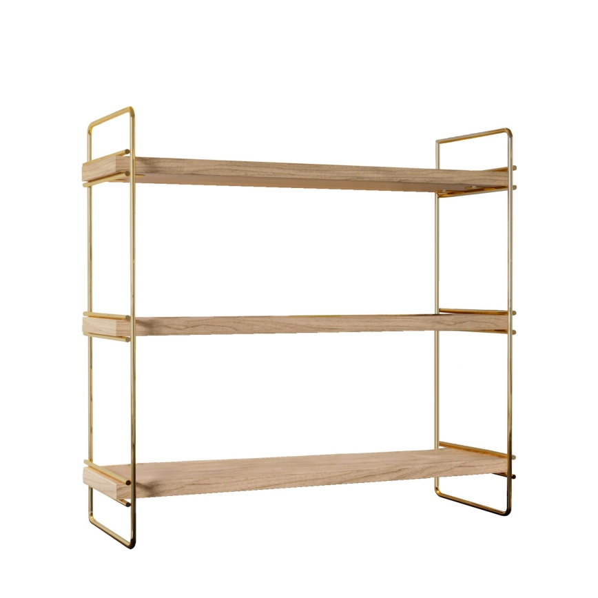 Ράφια μπάνιου 45x40 cm χρυσό/καφέ