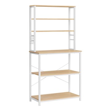 Ραφιέρα κουζίνας MARGE, καφέ/λευκή