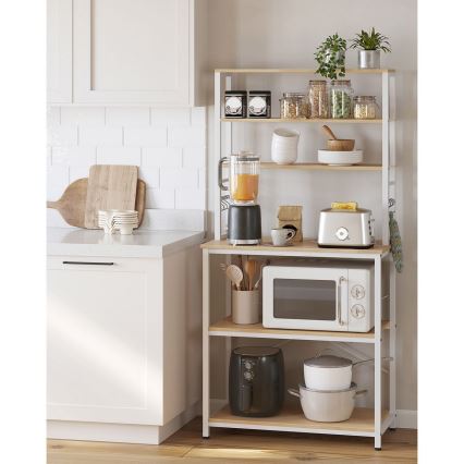 Ραφιέρα κουζίνας MARGE, καφέ/λευκή