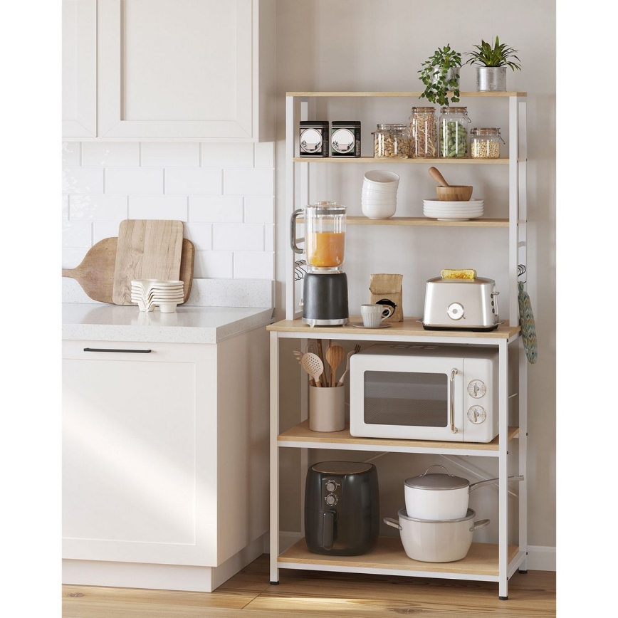 Ραφιέρα κουζίνας MARGE, καφέ/λευκή