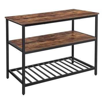 Ραφιέρα κουζίνας MARGE, καφέ/μαύρο