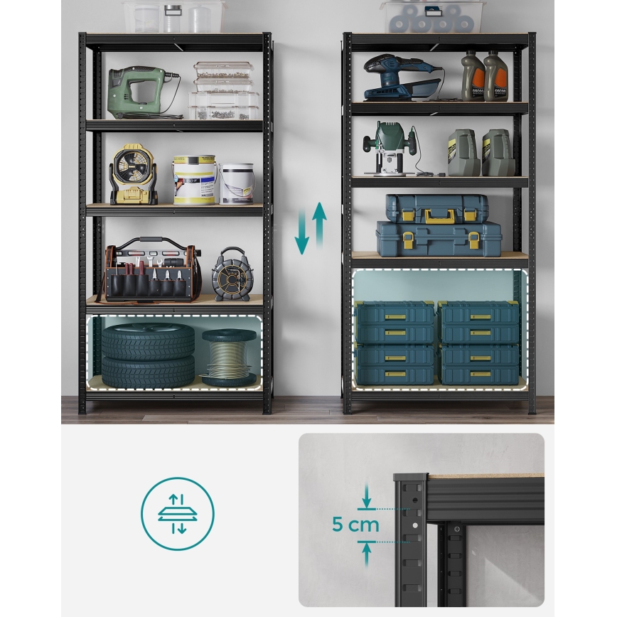 Ραφιέρα ORDIFY μαύρη