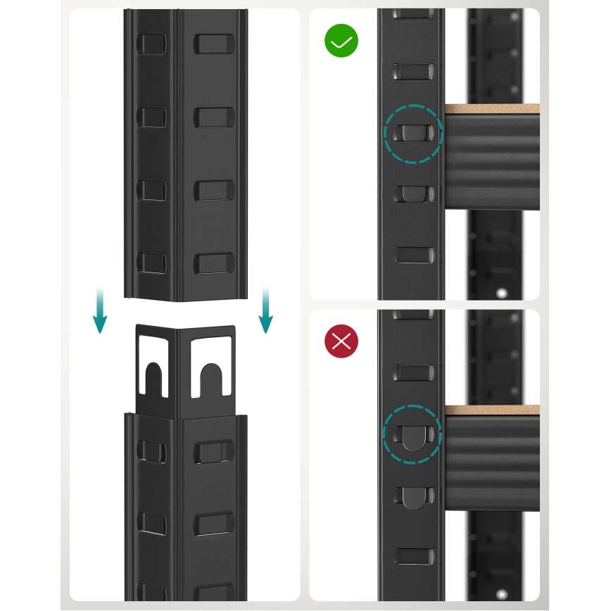 Ραφιέρα ORDIFY μαύρη