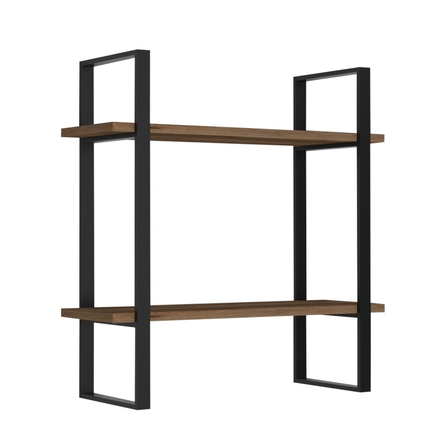 Ραφιέρα τοίχου BUBA 70x70 cm καφέ/ανθρακί