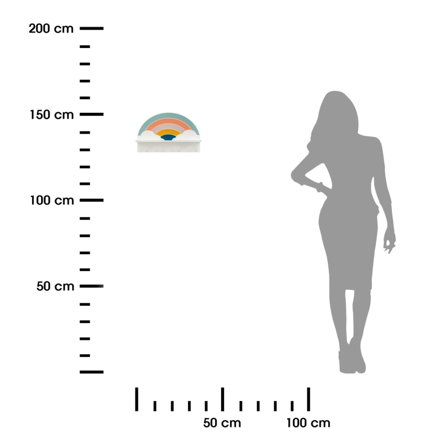Παιδική κρεμάστρα τοίχου ουράνιο τόξο/πολύχρωμo