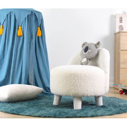 Παιδική πολυθρόνα PIXI, Ø 46 εκ., λευκή