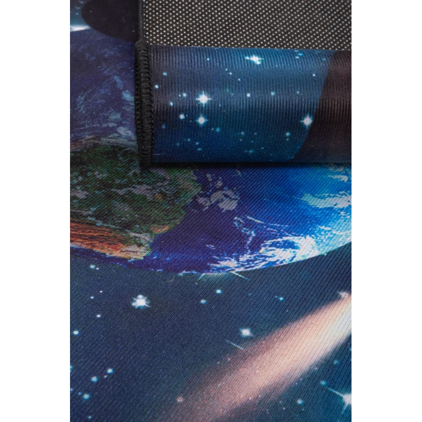 Παιδικό αντιολισθητικό χαλί PRINT 3D 80x150 cm - πλανήτες / πολύχρωμο