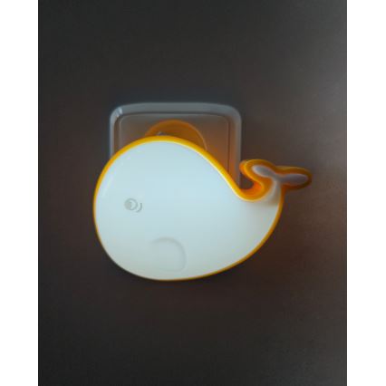 Παιδικό φωτάκι νυκτός LED LED/0,5W/230V φάλαινα