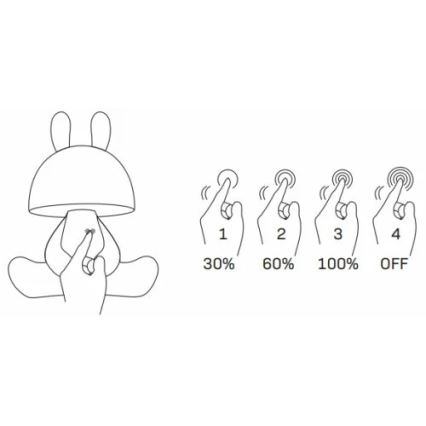 Παιδικό φωτιστικό αφής LED ντιμαριζόμενο  FANCY LED/2,5W/3,7V μαύρο/κόκκινο