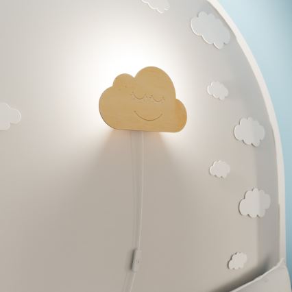 Παιδικό φωτιστικό τοίχου CLOUD 1xE14/10W/230V σύννεφο