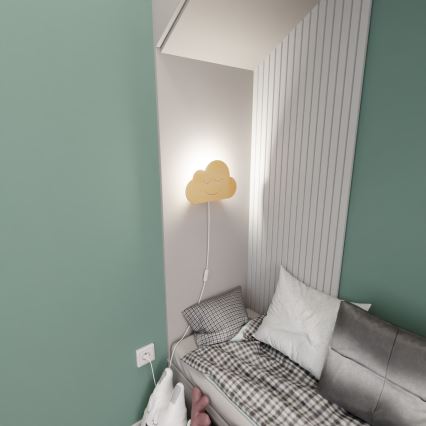 Παιδικό φωτιστικό τοίχου CLOUD 1xE14/10W/230V σύννεφο