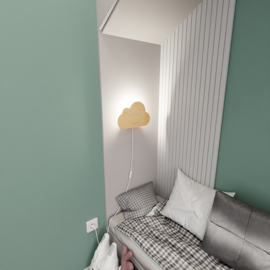 Παιδικό φωτιστικό τοίχου CLOUD 1xE14/10W/230V σύννεφο