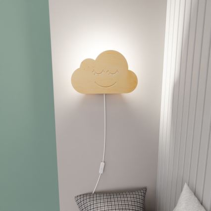 Παιδικό φωτιστικό τοίχου CLOUD 1xE14/10W/230V σύννεφο