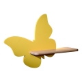 Παιδικό φωτιστικό τοίχου LED με ράφι BUTTERFLY LED/5W/230V κίτρινο/ξύλο,
