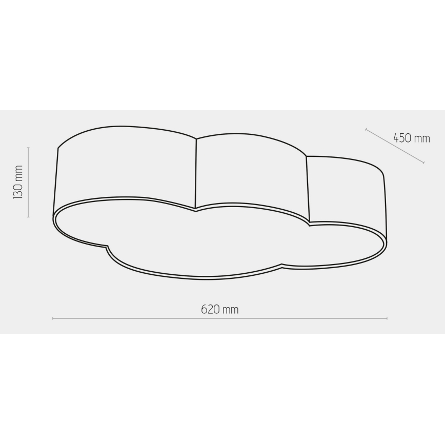 Παιδικό φωτιστικό οροφής CLOUD 4xE27/15W/230V λευκό