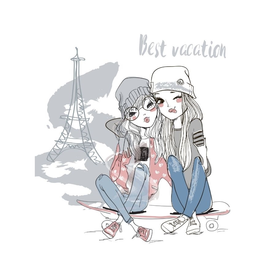 Παιδικό φωτιστικό οροφής GIRLS VIBES 1xE27/60W/230V Ø 40 cm Paris