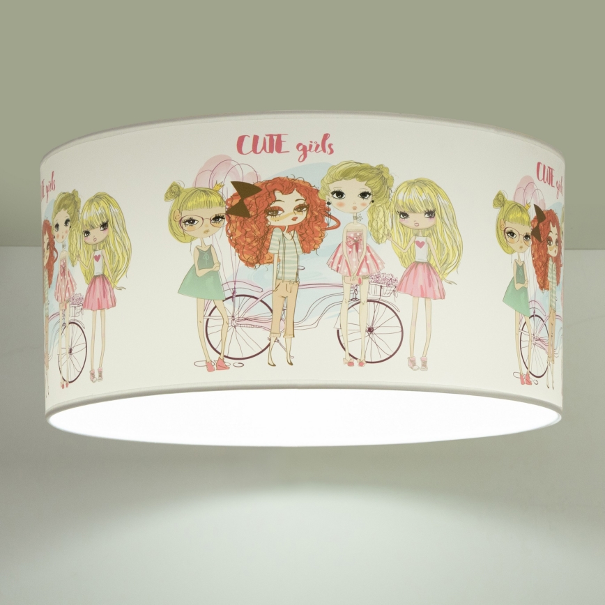Παιδικό φωτιστικό οροφής GIRLS VIBES 1xE27/60W/230V Ø 40 cm για κορίτσια