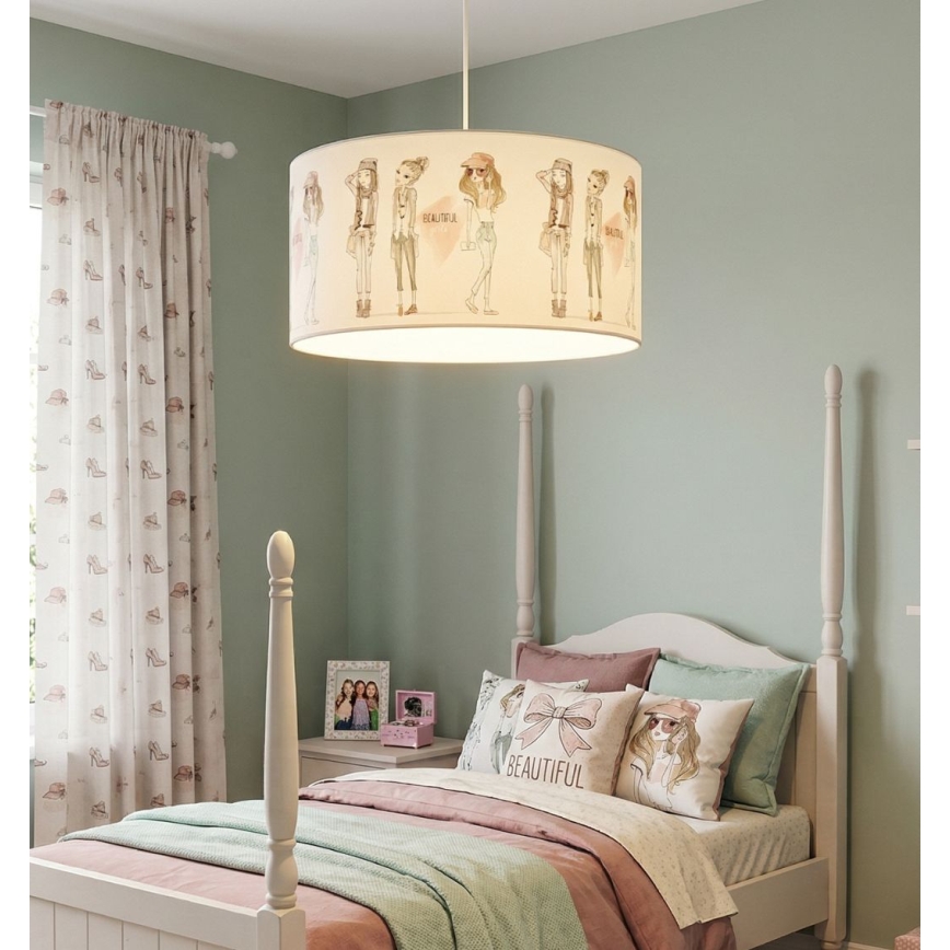 Παιδικό φωτιστικό οροφής GIRLS VIBES 1xE27/60W/230V Ø 40 εκ. για κορίτσια