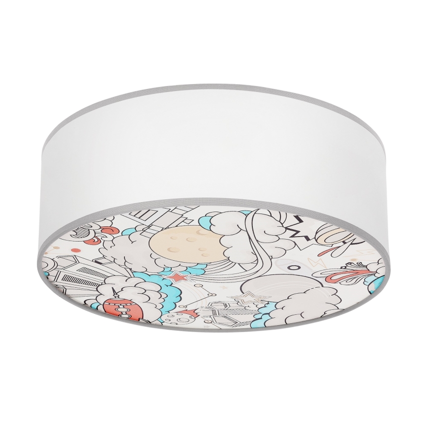 Παιδικό φωτιστικό οροφής KIDDY 2xE27/40W/230V λευκό/μπεζ