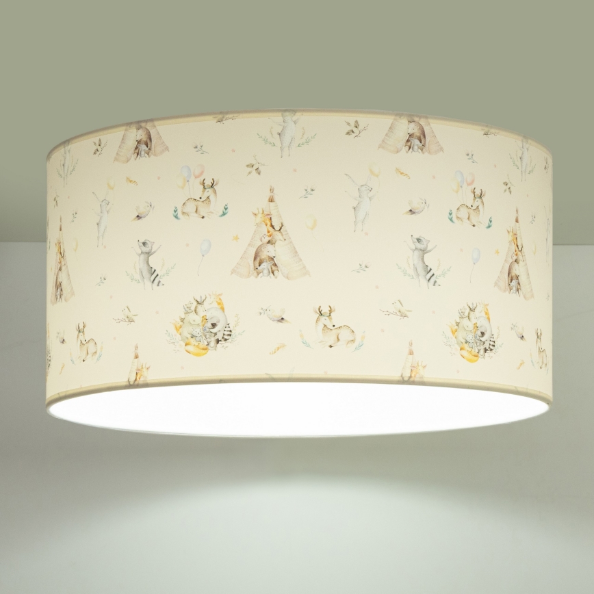 Παιδικό φωτιστικό οροφής KIDS ROOM 1xE27/60W/230V Ø 40 cm ζωάκια