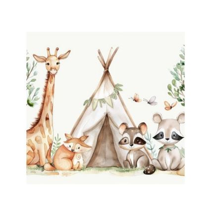 Παιδικό φωτιστικό οροφής KIDS ROOM 1xE27/60W/230V Ø 40 cm ζωάκια