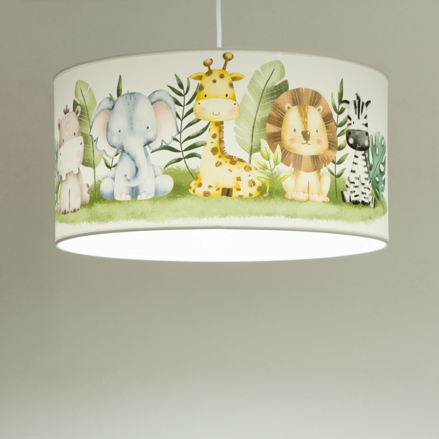 Παιδικό φωτιστικό οροφής KIDS ROOM 1xE27/60W/230V Ø 40 cm – θέμα ζούγκλας