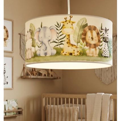 Παιδικό φωτιστικό οροφής KIDS ROOM 1xE27/60W/230V Ø 40 cm – θέμα ζούγκλας