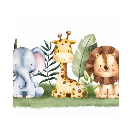 Παιδικό φωτιστικό οροφής KIDS ROOM 1xE27/60W/230V Ø 40 cm – θέμα ζούγκλας