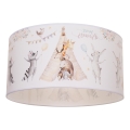 Παιδικό φωτιστικό οροφής KIDS ROOM 1xE27/60W/230V Ø 40 cm με ζωάκια