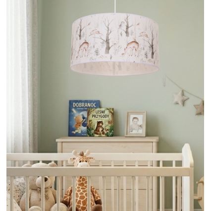 Παιδικό φωτιστικό οροφής KIDS ROOM 1xE27/60W/230V Ø 40 cm με ζωάκια
