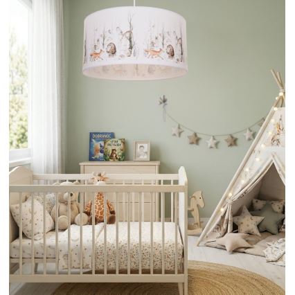 Παιδικό φωτιστικό οροφής KIDS ROOM 1xE27/60W/230V Ø 40 cm με ζωάκια