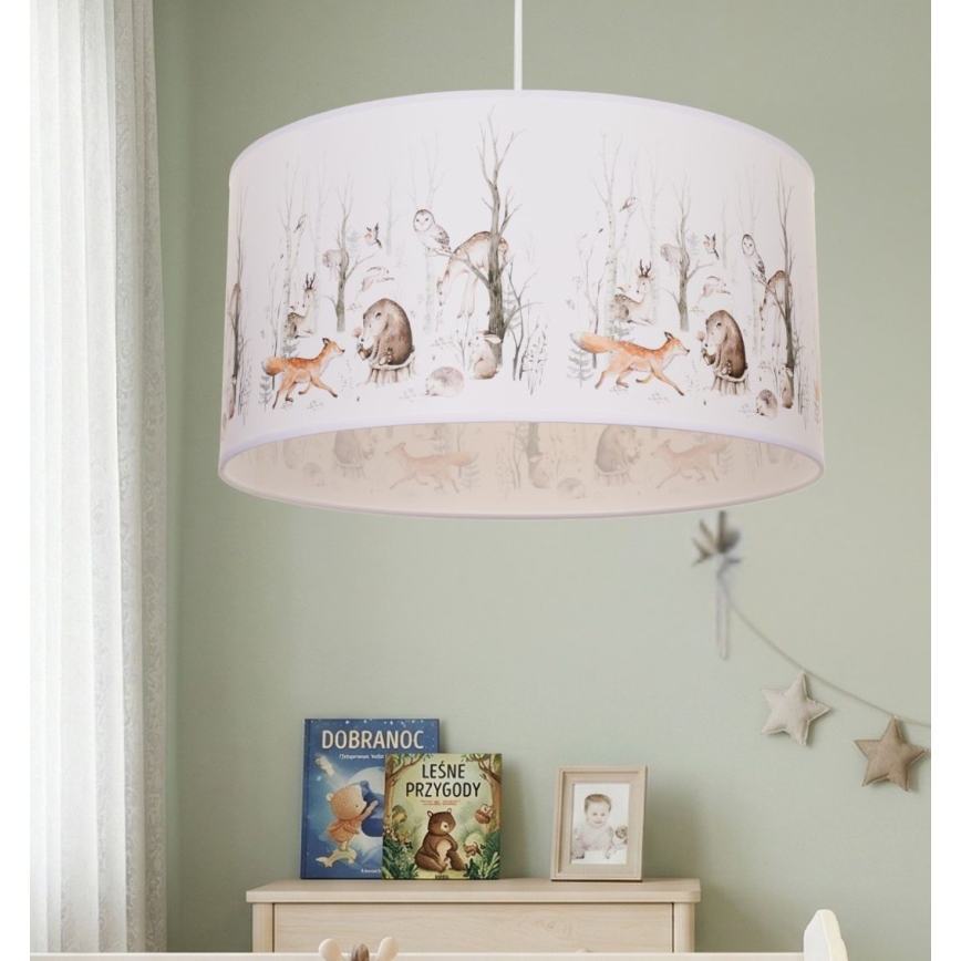 Παιδικό φωτιστικό οροφής KIDS ROOM 1xE27/60W/230V Ø 40 cm με ζωάκια