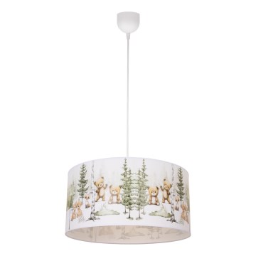 Παιδικό φωτιστικό οροφής KIDS ROOM 1xE27/60W/230V Ø 40 cm με ζωάκια