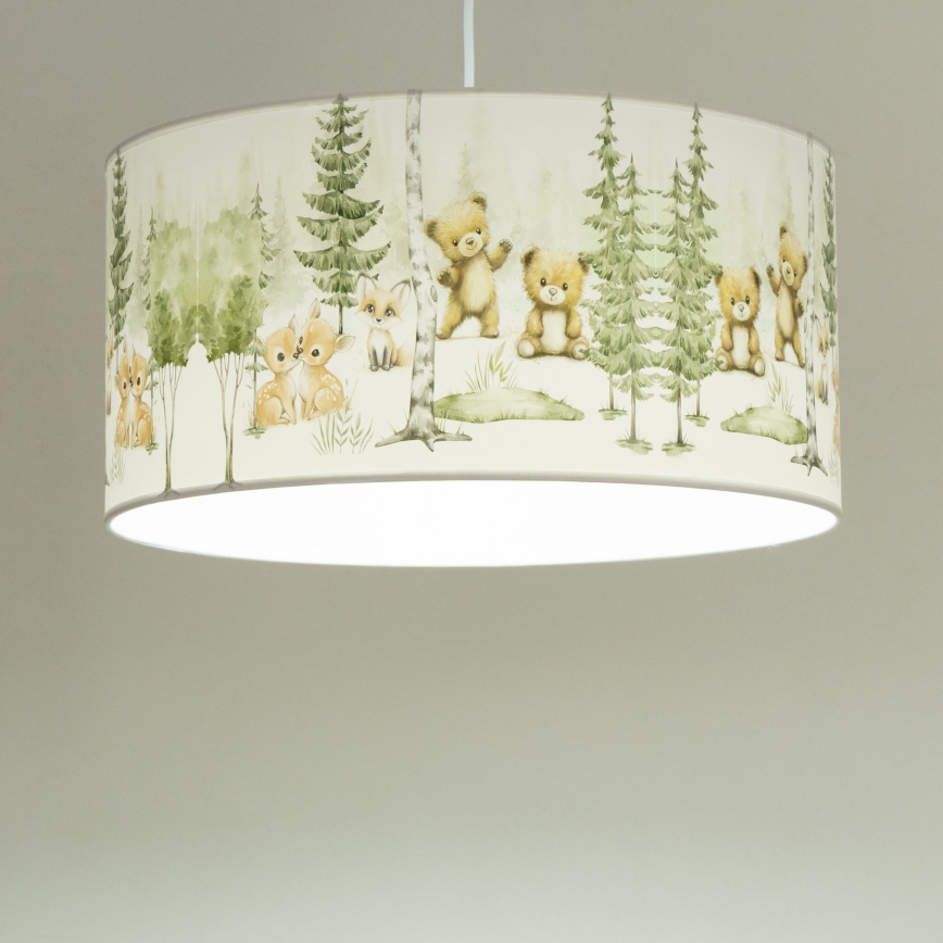 Παιδικό φωτιστικό οροφής KIDS ROOM 1xE27/60W/230V Ø 40 cm με ζωάκια