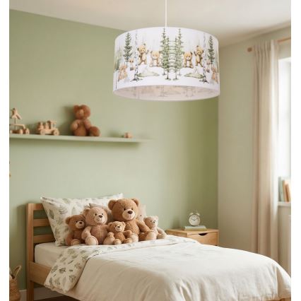 Παιδικό φωτιστικό οροφής KIDS ROOM 1xE27/60W/230V Ø 40 cm με ζωάκια