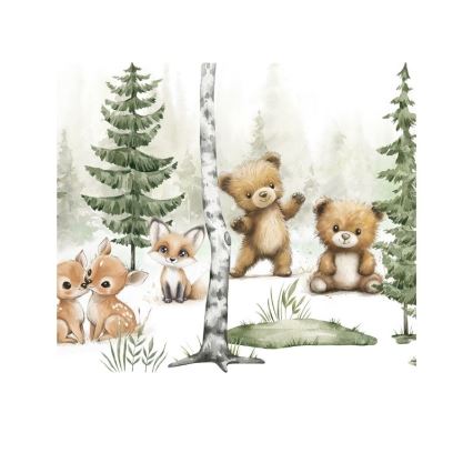 Παιδικό φωτιστικό οροφής KIDS ROOM 1xE27/60W/230V Ø 40 cm με ζωάκια