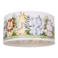 Παιδικό φωτιστικό οροφής KIDS ROOM 1xE27/60W/230V, Ø 40 εκ., σχέδιο ζούγκλας