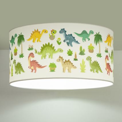 Παιδικό φωτιστικό οροφής KIDS ROOM 1xE27/60W/230V διάμ. 40 cm δεινόσαυρος